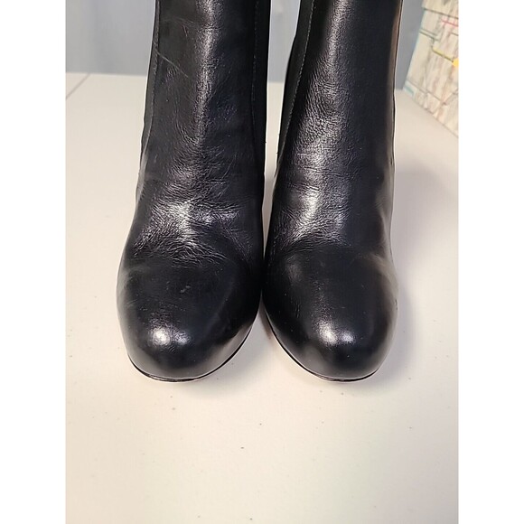VIA SPIGA Vero Stiletto High Heel 4" Black Leather Ankle Boot Bootie Size 9 - Picture 9 of 10